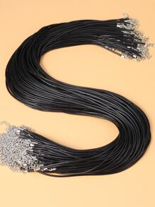 100入組打蠟燈芯絨鏈條DIY首飾配件DIY首飾製作 - 黑色 - 查看 2