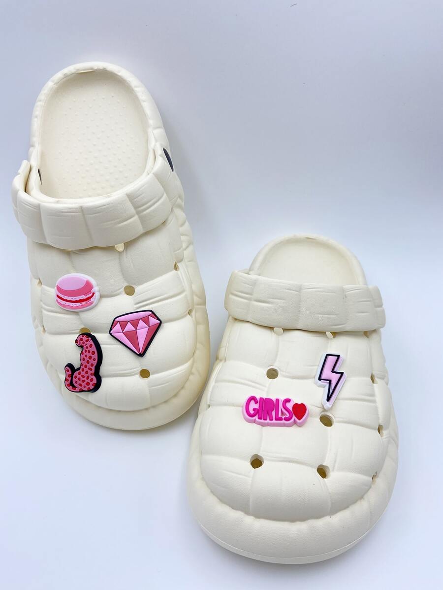 5 cái Cartoon Food Decor Trang trí giày, Phụ kiện thời trang PVC cho Guốc Slide - Nhiều màu - Xem 1