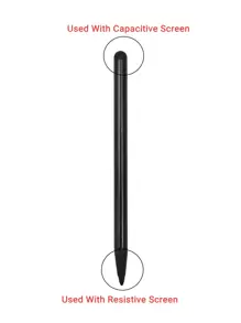 1pc Plain Double-ended Stylus Pen - Black - View 4