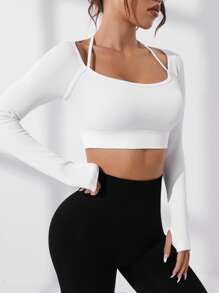 Yoga Sxy Crisscross Backless Sports Top Workout Tank Top - White - View 3