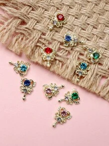 水鑽和合金飾品美甲裝飾 10 件 - 彩色 - 查看 4