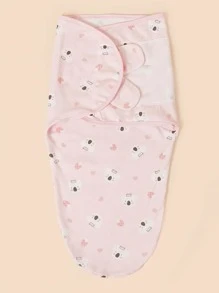 卡通圖形嬰兒襁褓毯 - 彩色 - 查看 1