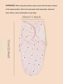 卡通圖形嬰兒襁褓毯 - 彩色 - 查看 4