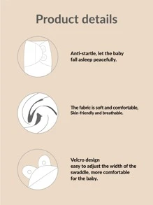 卡通圖形嬰兒襁褓毯 - 彩色 - 查看 5