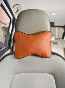 Almohada cervical unido en contraste de coche - Marrón - Ver 1