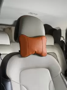 Almohada cervical unido en contraste de coche - Marrón - Ver 4