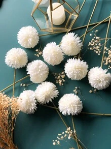 2/5 bó hoa cúc lụa nhân tạo, trang trí tiệc cưới sân vườn nhà bếp - trắng - Xem 2