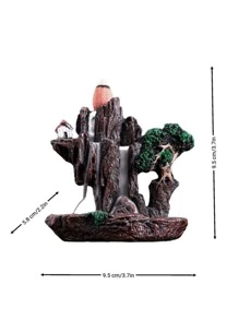 创意回流香炉，树脂复古流云香炉，入口大厅装饰香炉，香薰山水形，小型经典风格 - 彩色 - 查看 2