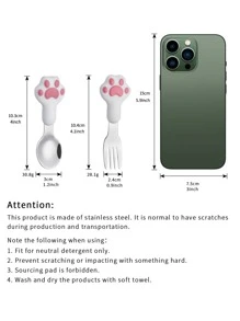 1 pieza pata Cuchara & 1 pieza Tenedor - Multicolor - Ver 2