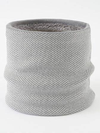 素色毛絨襯裡圍脖