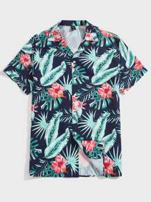 Manfinity Men Tropical Print Shirt - Multicolor - View 3