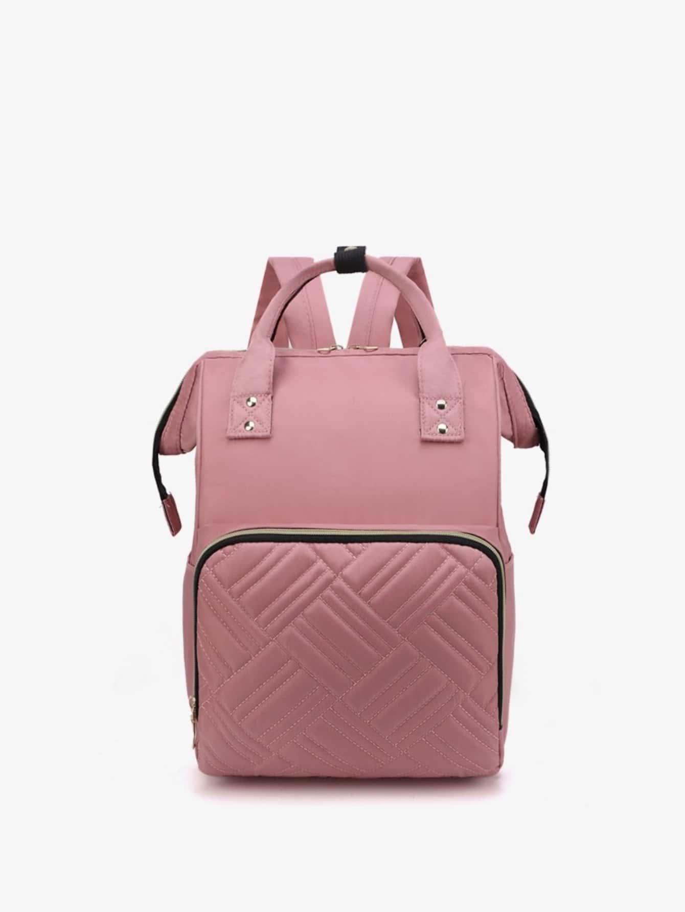 1pc Chi tiết chần bông Túi đựng tã trang trí trang trí - Hồng - Xem 1