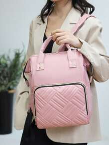 1pc Chi tiết chần bông Túi đựng tã trang trí trang trí - Hồng - Xem 2