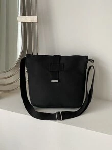 Bolsa cuadrada minimalista - Negro - Ver 1