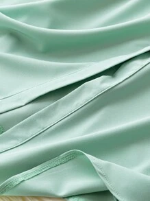 SHEIN LUNE 大碼捲邊袖襯衫洋裝