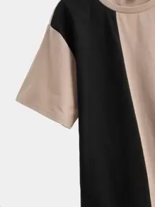 SHEIN Boys Two Tone Tee & Shorts - Multicolor - View 4