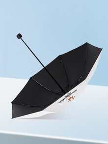 1pc Deer & Letter Graphic Umbrella - Beige - View 5