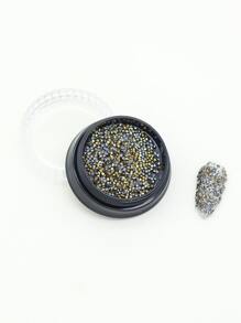 1box 3D Rhinestone Nail Art Decoration - Gold - View 1