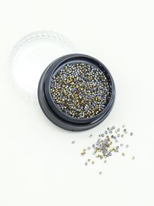 1box 3D Rhinestone Nail Art Decoration - Gold - View 4