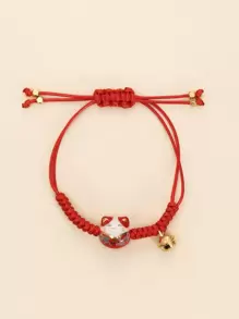 1pc Cute Style Lucky Cat Ceramic Bracelet - Multicolor - View 2