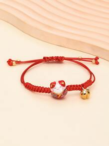 1pc Cute Style Lucky Cat Ceramic Bracelet - Multicolor - View 4