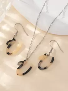 3入組字母裝飾首飾套裝 - 彩色 - 查看 2