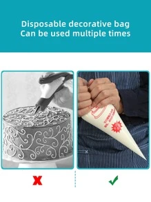 100 piezas/bolsa manga pastelera gruesa manga pastelera desechable crema - Multicolor - Ver 5