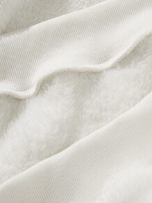 SHEIN LUNE Pullover teddy unicolor con pantalones - Beis - Ver 7