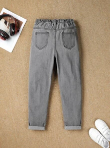 Ragazzo Tween Jeans tasca inclinata monocolore