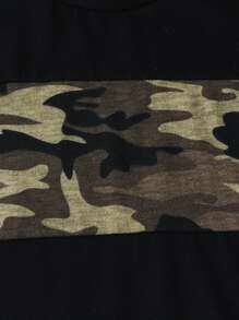 SHEIN Boys Camo Print Tee & Joggers - Multicolor - View 6