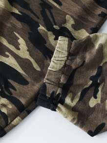 SHEIN Boys Camo Print Tee & Joggers - Multicolor - View 7
