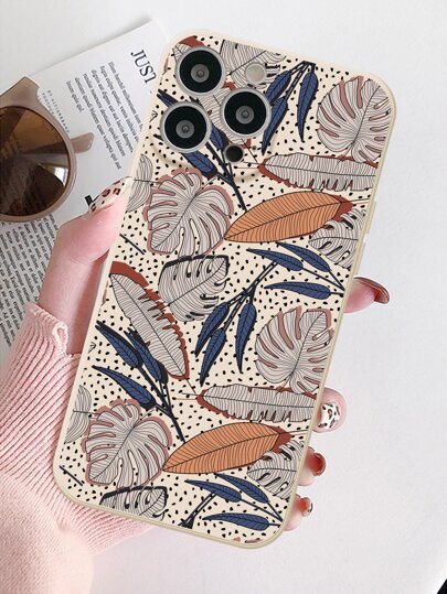 葉子圖案手機殼