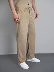 Manfinity Men Flap Pocket Shirt & Trousers - Khaki - View 4