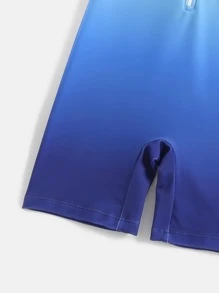 男童漸層印花拉鍊前開式泳衣 - 彩色 - 查看 5