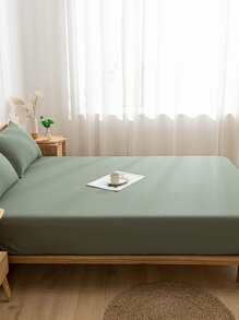 3pcs Olive Green Soft & Cozy Brushed Bedding Set