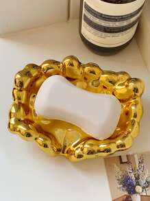 Cloud Design Soap Dish - Gold - View 1