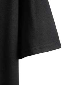 Manfinity Men Crown & Letter Graphic Tee - Black - View 4