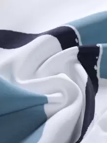 Manfinity Men Graphic Print Shirt & Shorts Without Tee - Blue and White - View 5