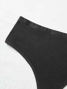 3 piezas Set bragas unicolor - Negro - Ver 3