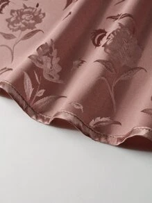 Manfinity Homme 男士花卉圖案提花緞面襯衫