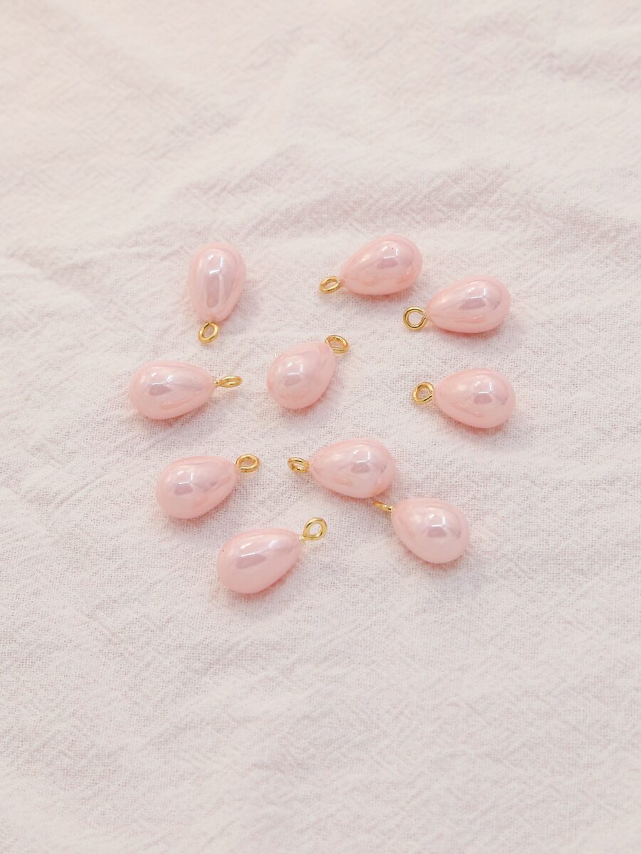 10 piezas Colgante DIY gota de agua - Rosa - Ver 1