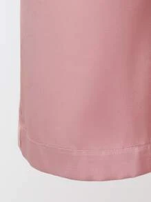 SHEIN BAE High Waist Satin Pants - Dusty Pink - View 8