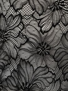 SHEIN BAE Sheer Lace Insert Lace Cami Bodysuit - Black - View 7