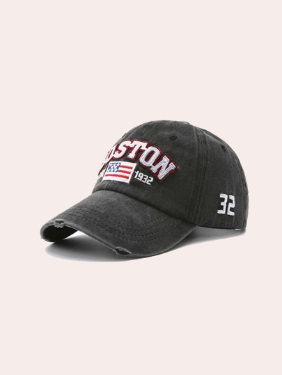 Guys Year Number & American Flag Embroidered Baseball Cap