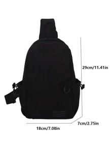 Men's Casual Chest Bag, Multifunctional Water-Proof Oxford Cloth Shoulder Crossbody Bag Men Bag Belt Bag Sling Bag Winter Fanny Pack Bum Bag Shoulder Bag Black Bag Student Large Capacity Multi-Functional Outdoor Vacation Chest Bag Hip Bag Gifts For Men Travel Essentials Holiday Essentials Bag For Men Bags Summer Back To School The Sporty Life Bag Pack Waist Bag Spring School Supplies - Black - View 3
