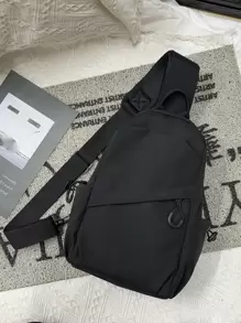 Men's Casual Chest Bag, Multifunctional Water-Proof Oxford Cloth Shoulder Crossbody Bag Men Bag Belt Bag Sling Bag Winter Fanny Pack Bum Bag Shoulder Bag Black Bag Student Large Capacity Multi-Functional Outdoor Vacation Chest Bag Hip Bag Gifts For Men Travel Essentials Holiday Essentials Bag For Men Bags Summer Back To School The Sporty Life Bag Pack Waist Bag Spring School Supplies - Black - View 6