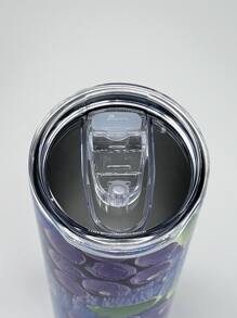 1入組葡萄圖案保溫瓶 - 彩色 - 查看 3