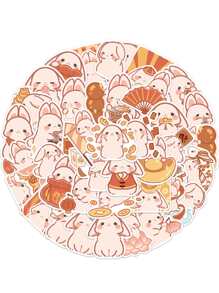 40Pcs Cute New Year Rabbit Sticker Back To School