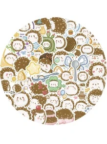 50 piezas Pegatina con estampado de dibujos animados - Multicolor - Ver 6