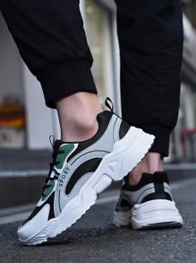 男士厚底，時尚簡約，休閒透氣戶外運動鞋，配以防滑耐磨的厚底運動鞋 - 彩色 - 查看 6